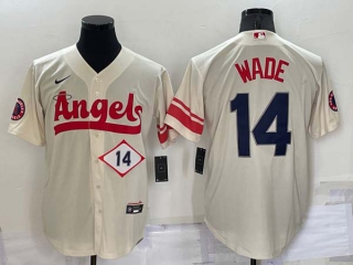 Men's MLB Los Angeles Angels Tyler Wade #14 Jerseys (4)