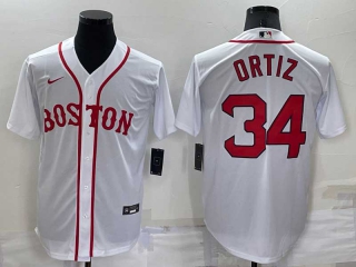 Men's MLB Boston Red Sox David Ortiz #34 White Stitched Cool Base Nike Jersey (7)