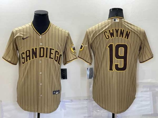 Men's MLB San Diego Padres Tony Gwynn #19 Cool Base Nike Jerseys (3)
