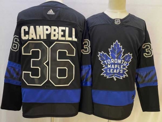 Men's NHL Toronto Maple Leafs #36 Jack Campbell Black X Drew House Inside Out Stitched Jersey