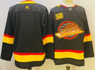 Men's NHL Vancouver Canucks Black 50th Season Adidas Jersey