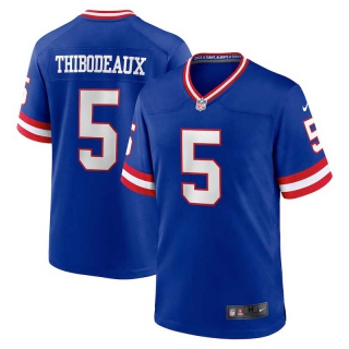 Men's NFL New York Giants #5 Kayvon Thibodeaux Nike Royal Classic Player Jersey (4)