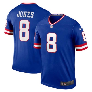 Men's NFL New York Giants #8 Daniel Jones Nike Royal Classic Player Jersey (5)