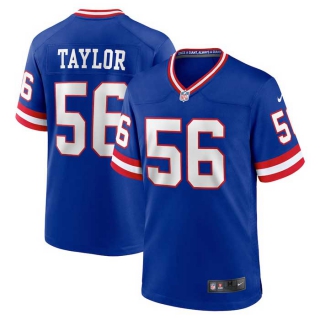 Men's NFL New York Giants #56 Lawrence Taylor Nike Royal Classic Player Jersey (8)