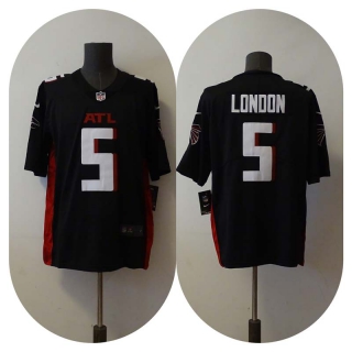 Men's Atlanta Falcons #5 Drake London Nike Black 2022 NFL Draft Black Jersey (1)