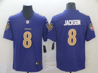 Men's NFL Baltimore Ravens #8 Lamar Jackson Nike Purple Jerseys (30)