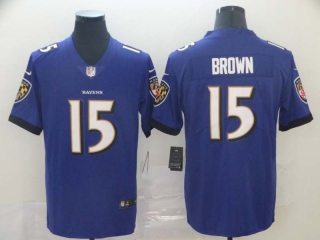 Men's NFL Baltimore Ravens #15 Marquise Brown Nike Purple Jersey (2)