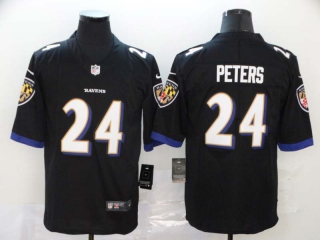 Men's NFL Baltimore Ravens #24 Marcus Peters Nike Black Jersey (1)