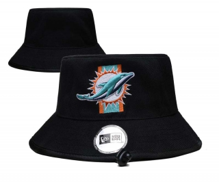 Wholesale NFL Miami Dolphins New Era Embroidered Bucket Hats 3004