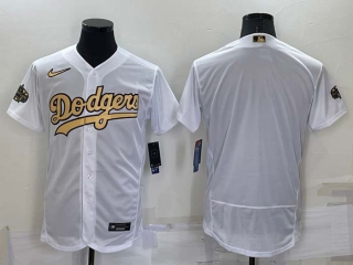 Men's MLB Los Angeles Dodgers Blank White 2022 All Star Stitched Flex Base Nike Jersey (2)