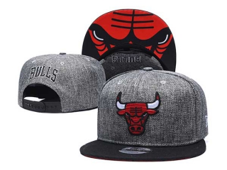 Wholesale NBA Chicago Bulls New Era Gray Black Snapback Hats 2143