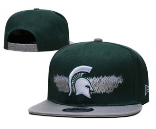 NCAA Michigan State Spartans New Era Green Scribble 9FIFTY Snapback Hat 3002