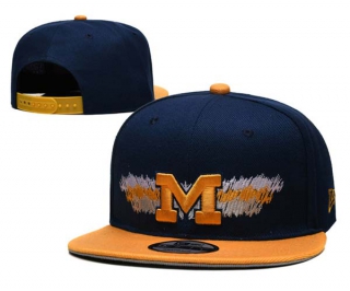 NCAA Michigan Wolverines New Era Navy Scribble 9FIFTY Snapback Hat 3003
