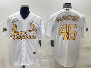 Men's MLB St Louis Cardinals #46 Paul Goldschmidt White 2022 All Star Stitched Cool Base Nike Jersey (1)