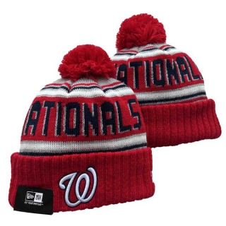 Wholesale MLB Washington Nationals New Era Red Knit Beanies Hats 3002