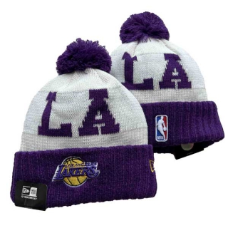 Wholesale NBA Los Angeles Lakers New Era Purple Beanies Knit Hats 3032