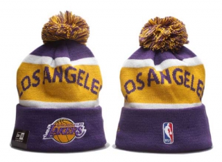 Wholesale NBA Los Angeles Lakers New Era Purple Beanies Knit Hats 5009