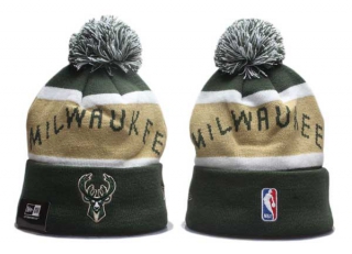 Wholesale NBA Milwaukee Bucks New Era Green Beanies Knit Hats 5007