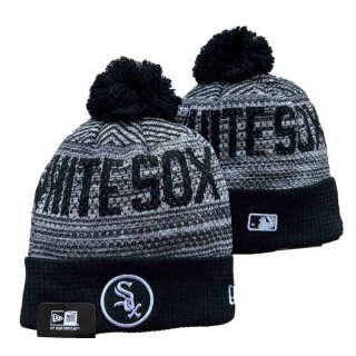 Wholesale MLB Chicago White Sox New Era Black Knit Beanies Hats 3004