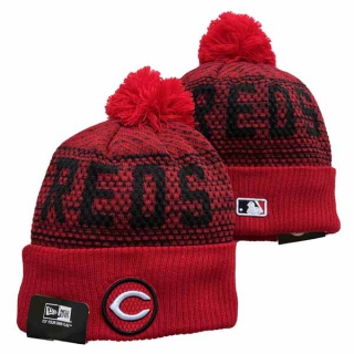 Wholesale MLB Cincinnati Reds New Era Red Knit Beanies Hats 3004