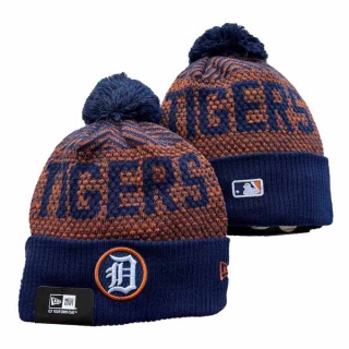 Wholesale MLB Detroit Tigers New Era Navy Knit Beanies Hats 3005