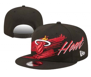 NBA Miami Heat New Era Black Sweep 9FIFTY Snapback Hat 3013