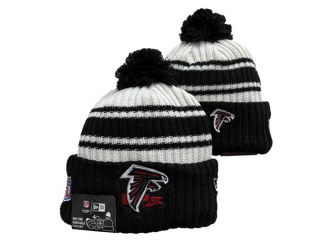 Wholesale NFL Atlanta Falcons New Era Black 2022 Sideline Sport Cuffed Pom Knit Hat 3038