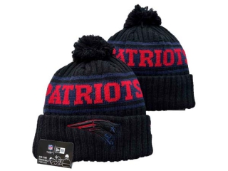 Wholesale NFL New England Patriots New Era Black Knit Beanie Hats 3045