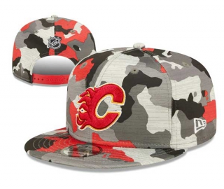 NHL Calgary Flames New Era 9FIFTY Camo Snapback Hats 3001