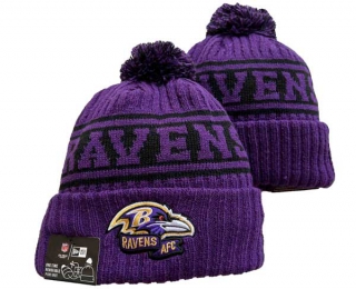 NFL Baltimore Ravens New Era Purple Black 2022 Sideline Beanies Knit Hat 3041