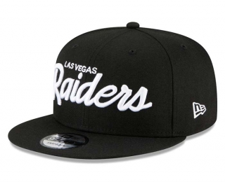 NFL Las Vegas Raiders New Era Black 9FIFTY Snapback Hats 2069