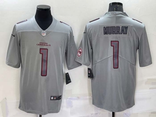 Men's Arizona Cardinals #1 Kyler Murray LOGO Grey Atmosphere Fashion 2022 Vapor Untouchable Stitched Nike Limited Jersey