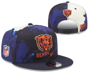 NFL Chicago Bears New Era Navy 2022 Sideline 9FIFTY Ink Dye Snapback Hat 3032