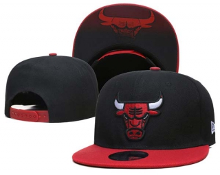 NBA Chicago Bulls New Era Black Red 9FIFTY Snapback Hat 6048