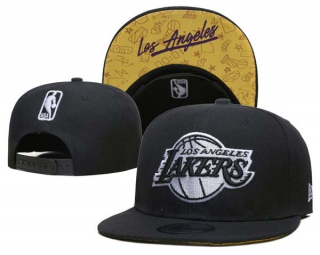 NBA Los Angeles Lakers New Era Black 9FIFTY Snapback Hat 6034