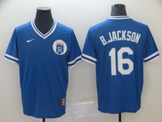 Men's Kansas City Royals #16 Bo Jackson Blue Nike Retro Jersey
