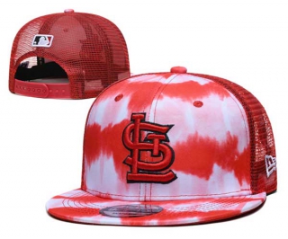 MLB St. Louis Cardinals New Era Red Hazy Trucker 9FIFTY Snapback Hat 3014