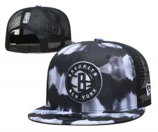 NBA Brooklyn Nets New Era Black Hazy Trucker 9FIFTY Snapback Hat 3031