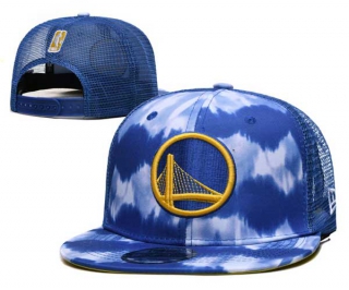 NBA Golden State Warriors New Era Blue Hazy Trucker 9FIFTY Snapback Hat 3043