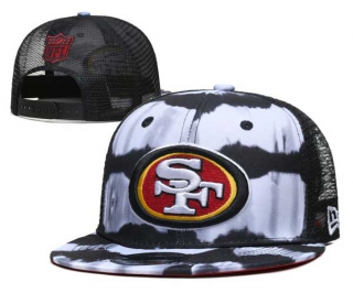 NFL San Francisco 49ers New Era Black Hazy Trucker 9FIFTY Snapback Hat 3040