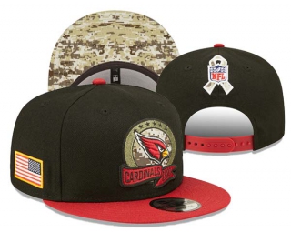NFL Arizona Cardinals New Era Black Cardinal 2022 Salute To Service 9FIFTY Snapback Hat 3013