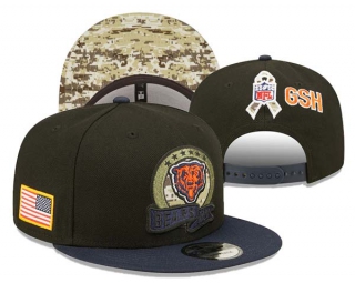 NFL Chicago Bears New Era Black Navy 2022 Salute To Service 9FIFTY Snapback Hat 3035