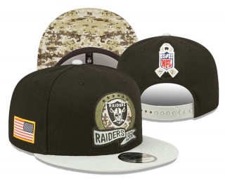 NFL Las Vegas Raiders New Era Black Grey 2022 Salute To Service 9FIFTY Snapback Hat 3051