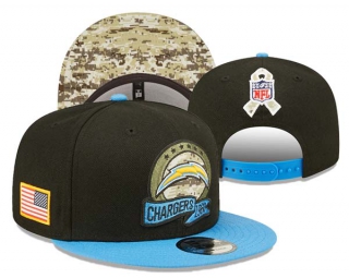 NFL Los Angeles Chargers New Era Black Blue 2022 Salute To Service 9FIFTY Snapback Hat 3013