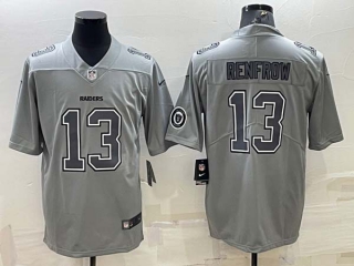 Men's Las Vegas Raiders #13 Hunter Renfrow With Patch Grey Atmosphere Fashion Stitched Jersey