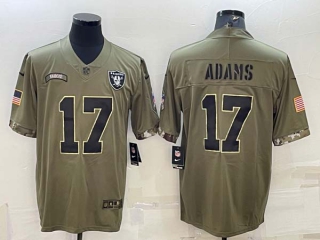 Men's Las Vegas Raiders #17 Davante Adams 2022 Olive Salute To Service Limited Stitched Jersey