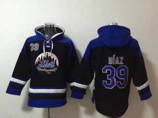 Men's New York Mets #39 Edwin Diaz Black Ageless Must Have Lace Up Pullover Hoodie