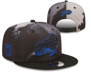 NFL Buffalo Bills New Era Black Ink Dye 2022 Sideline 9FIFTY Snapback Hat 3031