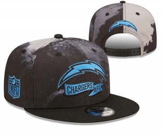 NFL Los Angeles Chargers New Era Black Ink Dye 2022 Sideline 9FIFTY Snapback Hat 3014