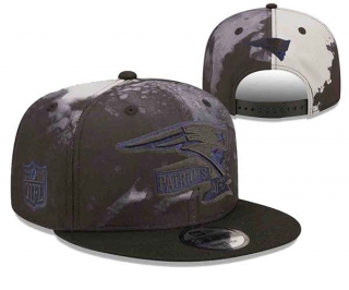 NFL New England Patriots New Era Black Ink Dye 2022 Sideline 9FIFTY Snapback Hat 3038